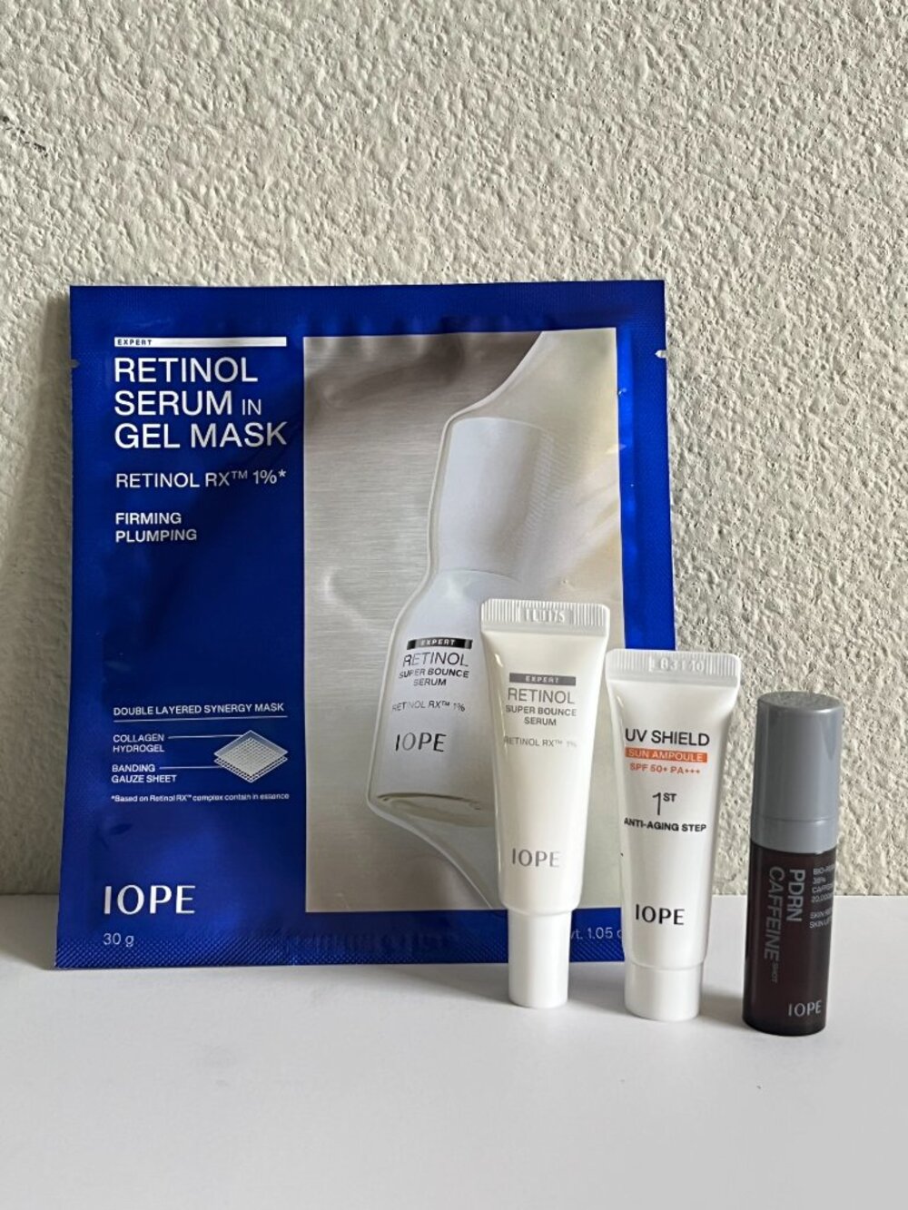 IOPE Travel Trial Kit Retinol Mask serum PDRN UV Sunscreen